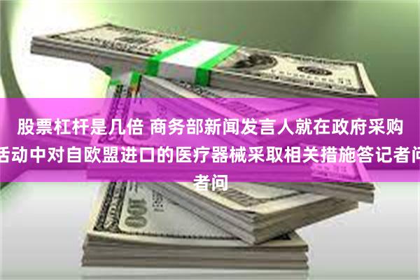 股票杠杆是几倍 商务部新闻发言人就在政府采购活动中对自欧盟进口的医疗器械采取相关措施答记者问