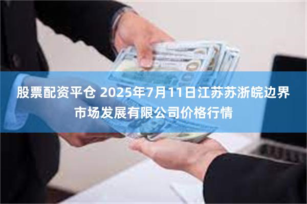 股票配资平仓 2025年7月11日江苏苏浙皖边界市场发展有限公司价格行情